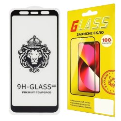 Защитное стекло для Samsung A750 A7 (2018) Full Glue Lion (0.3 мм, 2.5D, чёрное)