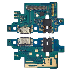 Разъём зарядки для Samsung A405 Galaxy A40 (2019) на плате с микрофоном и компонентами