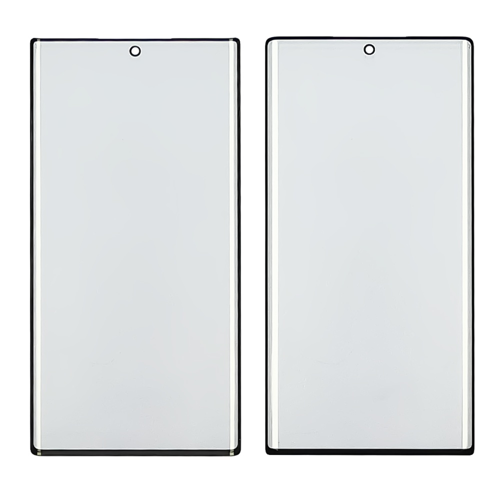Стекло тачскрина с OCA плёнкой для Samsung N975 Galaxy Note 10 Plus чёрное с олеофобным покрытием, закалённое HC